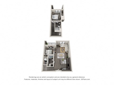 2 bed 2 bath floor plan I at 5300 Centre, Missouri, 63376